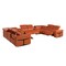 Homeroots Camel Italian Leather Power Reclining U Shaped Ten Piece Corner Sectional With Console 634692 - alternate 7