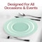 Smarty Had A Party 7.5" Turquoise Vintage Round Disposable Plastic Appetizer/Salad Plates (120 Plates), 120PK 867TQ-CASE - alternate 6