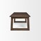 Homeroots 106" Dark Brown Solid Wood Self-Storing Leaf Sled Base Extendable Dining Table 604023 - alternate 11