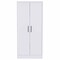 Homeroots 71" White Wood Two Door Single Drawer Combo Dresser 403754 - alternate 1