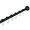Kingston Brass 60"-72" Stainless Steel Adjustable Tension Shower Curtain Rod with Rings, Matte Black KSR110 - alternate 1
