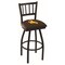 Holland Bar Stool Co 30" Blk Wrinkle Wyoming Swivel Bar Stool, Jailhouse Back L01830Wymng - alternate 1