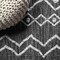 Jonathan Y Nokat Tribal Bohemian Black/Ivory 2 ft. x 10 ft. Indoor/Outdoor Runner Rug SMB131E-210 - alternate 4