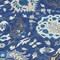 Homeroots 3' X 5' Navy Blue Charcoal And Ivory Damask Washable Indoor Outdoor Area Rug 599436 - alternate 3