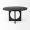 Homeroots 54" Black Rounded Solid Wood Pedestal Base Dining Table 397611 - alternate 2
