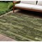 Homeroots 8' X 10' Olive Green And Dark Olive Green Striped Washable Indoor Outdoor Area Rug 608961 - alternate 1