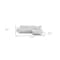 Homeroots 111" White Top Grain Leather Sofa Chaise With Silver Legs 320885 - alternate 4
