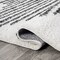 Jonathan Y Elm Diamond Stripe Geometric Shag White/Gray 3 ft. x 5 ft. Area Rug MOH408A-3 - alternate 4