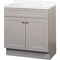 Zenith Zenna Home Cool Gray 30'' Wx35'' Hx18''D Shaker Vanity with Wht Cultured Marble Top SBC30GY - alternate 1