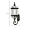 Homeroots Matte Black Cylindrical Lantern Wall Light 398596 - alternate 3