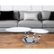 Homeroots 32" White And Silver Ceramic Tile And Metal Round Abstract Coffee Table 554292 - alternate 5