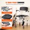 Vevor 350lbs Bedside Commode Toilet Chair Lockable Wheels Footrest Flip-up Arm FBL735200 - alternate 2