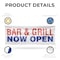 Signmission Bar and Grill Now Open, 18 Inch x 48 Inch, Vinyl Banner B-30478 - alternate 2