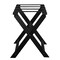 Homeroots Earth Friendly Black Folding Luggage Rack With Black Straps 383082 - alternate 2