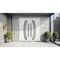 Vdomdoors Metal Double Doors Deux 6500 White Enamel Frosted Glass Top Transom Entry Modern Painted (W72xH80+1 DEUX6500DEXD-BEM-W72xH80+16-RH-I - alternate 2