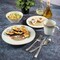 Gibson Elite Spiral Embossed 16 Piece Stoneware Dinnerware Set in Taupe 120042.16R - alternate 6