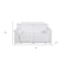 Homeroots 65in White and Black Italian Leather Power Reclining Loveseat 720494 - alternate 3