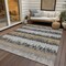 Homeroots 10' X 14' Gray Brown And Beige Striped Washable Indoor Outdoor Area Rug 598357 - alternate 4