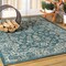 Jonathan Y Tela Bohemian Textured Weave Floral Teal/Gray 5 ft. x 8 ft. Indoor/Outdoor Area Rug SMB100C-5 - alternate 4