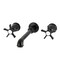 Kingston Brass Double-Handle Wall Mount Bathroom Faucet, Matte Black KS7120NX - alternate 1