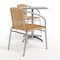 Flash Furniture Square Table Set, Aluminum, Plastic, Rattan, Stainless Steel, Grey TLH-ALUM-24SQ-020BGECHR2-GG - alternate 8