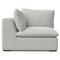 Homeroots 44" Gray Fabric Modular Sofa With Brown Legs 641025 - alternate 1