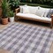 Homeroots 8' X 10' Lavender And Ivory Plaid Washable Indoor Outdoor Area Rug 595496 - alternate 1