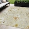 Homeroots 5' X 8' Wheat And Ivory Floral Washable Indoor Outdoor Area Rug 611175 - alternate 1