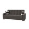Homeroots 87" Dark Gray Chenille Convertible Futon Sleeper Sofa With Toss Pillows And Storage 607106 - alternate 4