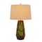 Homeroots 29" Brown Ceramic Cylinder Table Lamp With Tan Empire Shade 524773 - alternate 3