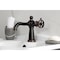 Kingston Brass One-Handle Single-Hole Bathroom Faucet with Knurled Handle and Push Pop-Up Drain, Naples Bronze KS354RKZNB - alternate 3