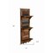 Homeroots 34" Brown And Multi Patina Reclaimed Wood Wall Mounted Shelf With Hooks 522823 - alternate 4