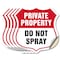 Signmission Private Property Shield Sign Do Not Spra, 4 inch X 4 inch, Vinyl Decal, 5PK SHI-D-5PACK-4-449 - alternate 1