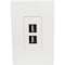 Tripp Lite SINGLE-GANG 2-PORT WALL PLATE KEYSTONE CAT5/6 USB HDMI DPORT RCA N080-102 - alternate 3
