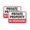Signmission Private Property No Trespassing No 4, 18'' X 24'' 2 Signs, Heavy Gauge Aluminum, 2PK A-1824-2PACK-2837 - alternate 1