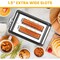 Simple Deluxe Toaster 2-slice, Defrost, Bagel, Cancel setting with LED Red lighting, 1-6 level Browning120V, 60Hz HKTOST2BLKV2 - alternate 3