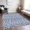 Homeroots 10' X 14' Navy Blue And Ivory Southwestern Washable Indoor Outdoor Area Rug 594183 - alternate 6