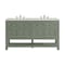 James Martin Vanities Breckenridge 60 in. Double Vanity, Smokey Celadon, w/ 3 CM Eternal Jasmine Pearl Quartz Top 330-V60D-SC-3EJP - alternate 1