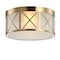 Jonathan Y Cadence 13 in. Drum Metal/Glass Flush Mount, Brass Gold JYL7453A - alternate 1