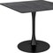 Homeroots 35" Black Wood and Steel Pedestal Base Square Dining Table 602234 - alternate 4