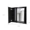Homeroots 24" Black Wood Floating Single Door Bathroom Vanity And Medicine Cabinet With Mirror 543579 - alternate 2