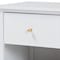 Baxton Studio Roni Modern White Wood 1-Drawer Nightstand with Scalloped Edges 256-14083-ZORO - alternate 2