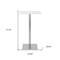 Homeroots 24" White and Silver Metallic Square Steel Bar Table 524946 - alternate 3