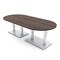 Skutchi Designs Racetrack Conference Table With Power Unit, 48 in W, 96 in L, Brown HAR-RAC-48X96-DOU-H3041-NA - alternate 1