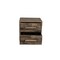 Homeroots 26" Brown Solid Wood Carved Geometric Two Drawer Nightstand 661247 - alternate 4