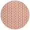 Homeroots 8' Coral And Beige Round Ogee Washable Indoor Outdoor Area Rug 601544 - alternate 5