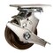 Service Caster 4 Inch High Temp Phenolic Caster with Roller Bearing and Brake/Swivel Lock SCC SCC-30CS420-PHRHT-TLB - alternate 1