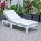 Leisuremod Chelsea Modern Outdoor White Chaise Lounge Chair With Light Grey Cushions CLW-77LGR - alternate 5