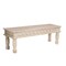 Homeroots 58" White Floral Distressed Solid Wood Dining Bench 522088 - alternate 10