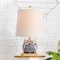Jonathan Y Justina 16" Ceramic Mini LED Table Lamp, Blue/White JYL3014A - alternate 4